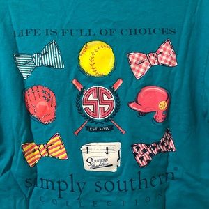 Simply Southern softball tshirt